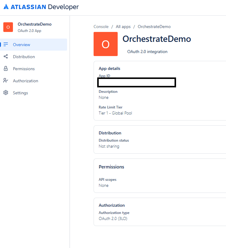 App creation dialog with OAuth 2.0 integration option highlighted